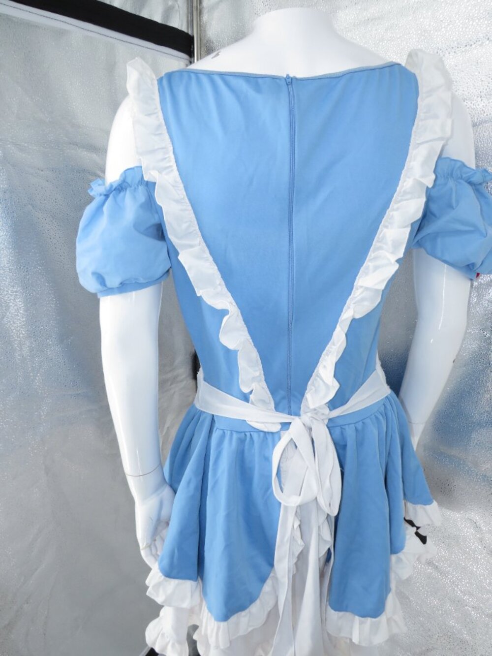 Leg Avenue Alice In Wonderland Costume Blue White Womens 1X 2X Dress Apron - Picture 6 of 14